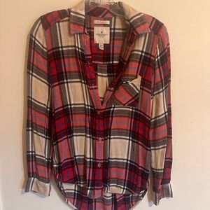 American Eagle Boyfriend Fit Plaid Shirt